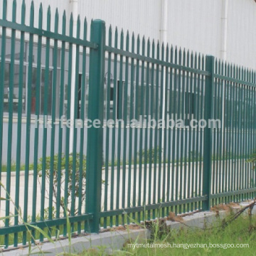 High security steel picket fence,powder/zinc coated steel fence,zinc tubular steel fence(ISO9001 factory)